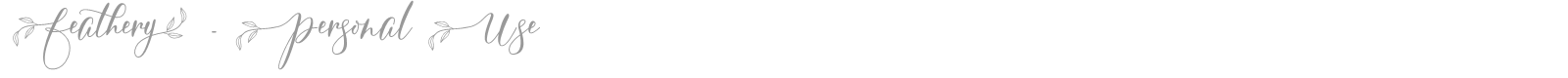 Feathery font preview